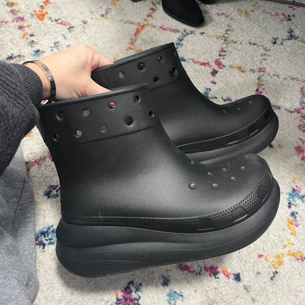 Black Crocs Rainboots